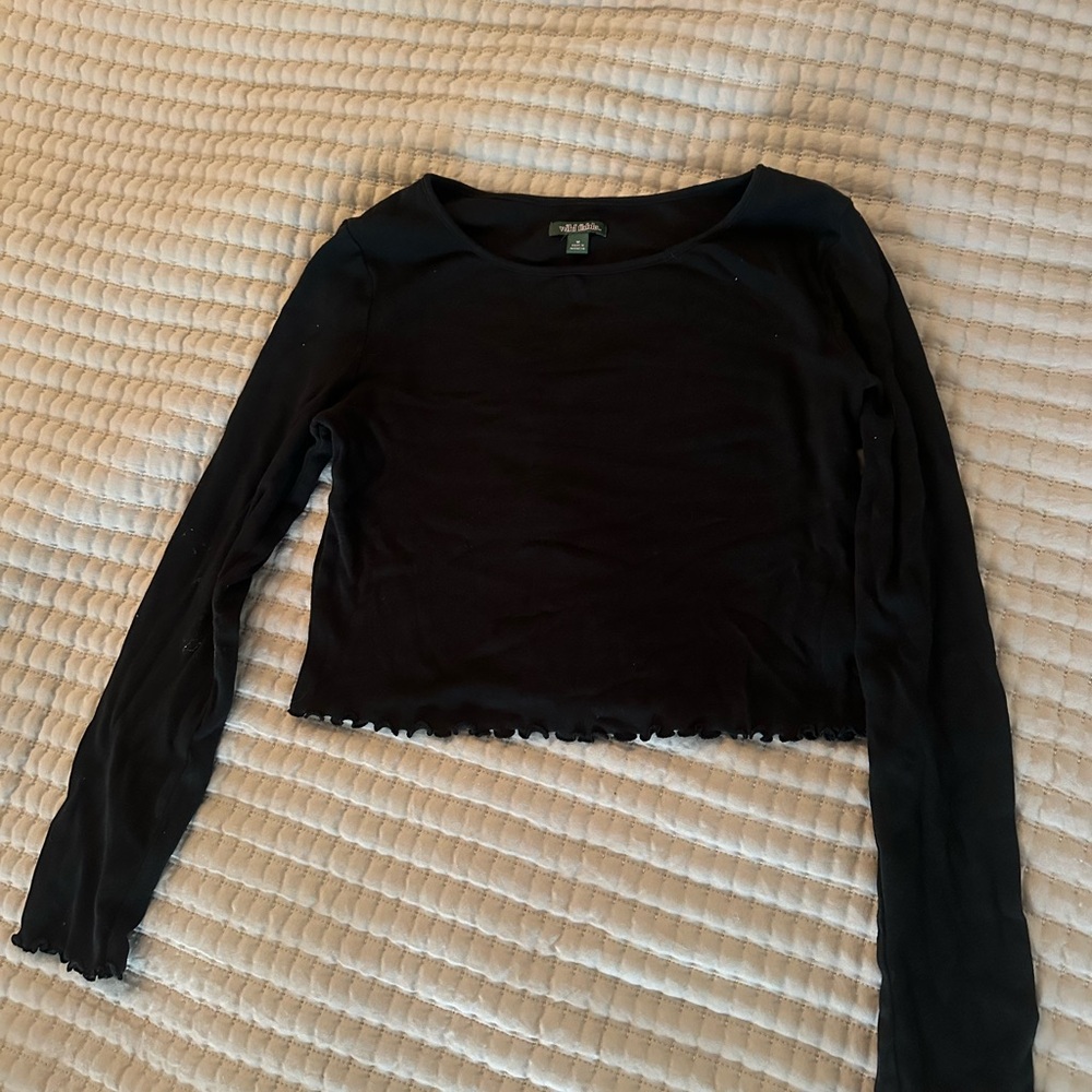 Wild Fable Black Long Sleeve Top